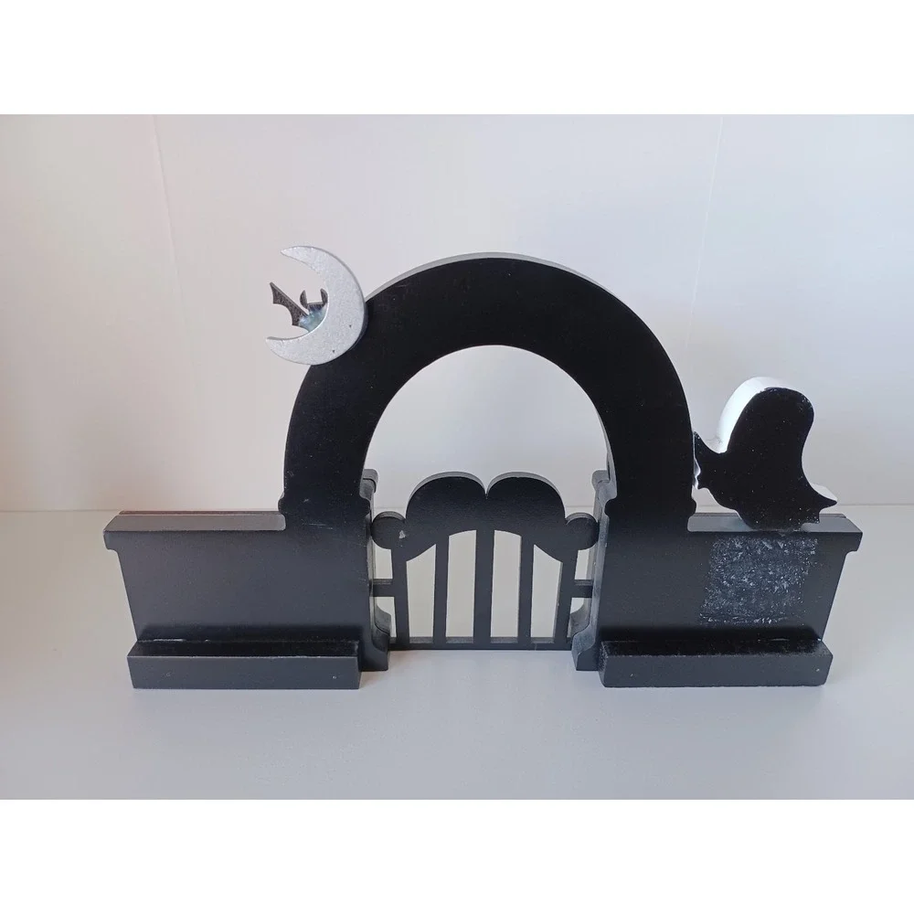 Cemetery With Ghosts And Pumpkins Decor Piece Halloween Holiday Seasonal